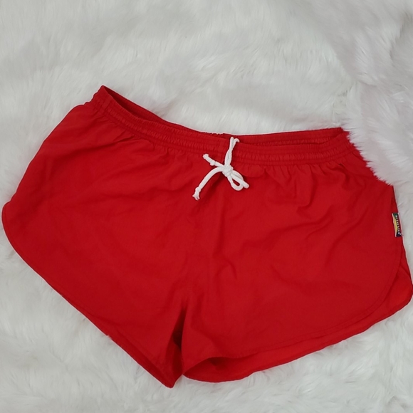 Vintage Weekender red swim trunk men elastic waist size M-L? - Picture 3 of 7